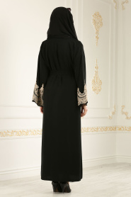 Nayla Collection - Black Hijab Abaya 4756S - Thumbnail
