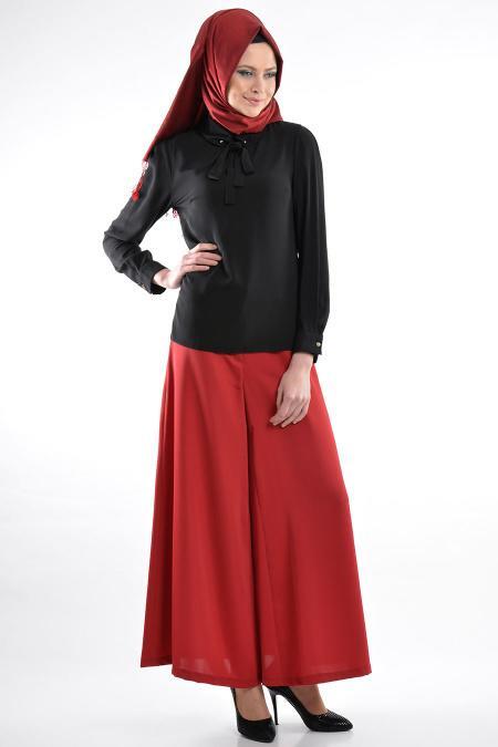 Nayla Collection - Black Hijab Blouse 1033S - 2