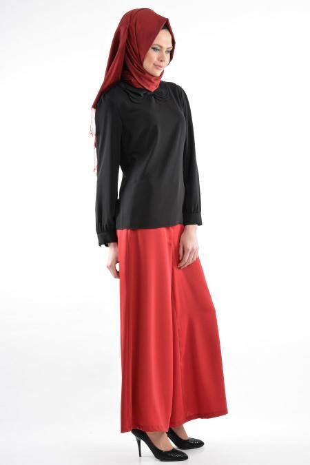 Nayla Collection - Black Hijab Blouse 1036S - 2