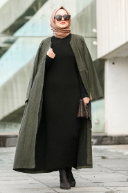 Nayla Collection - Black Hijab Dress 2101S - Thumbnail