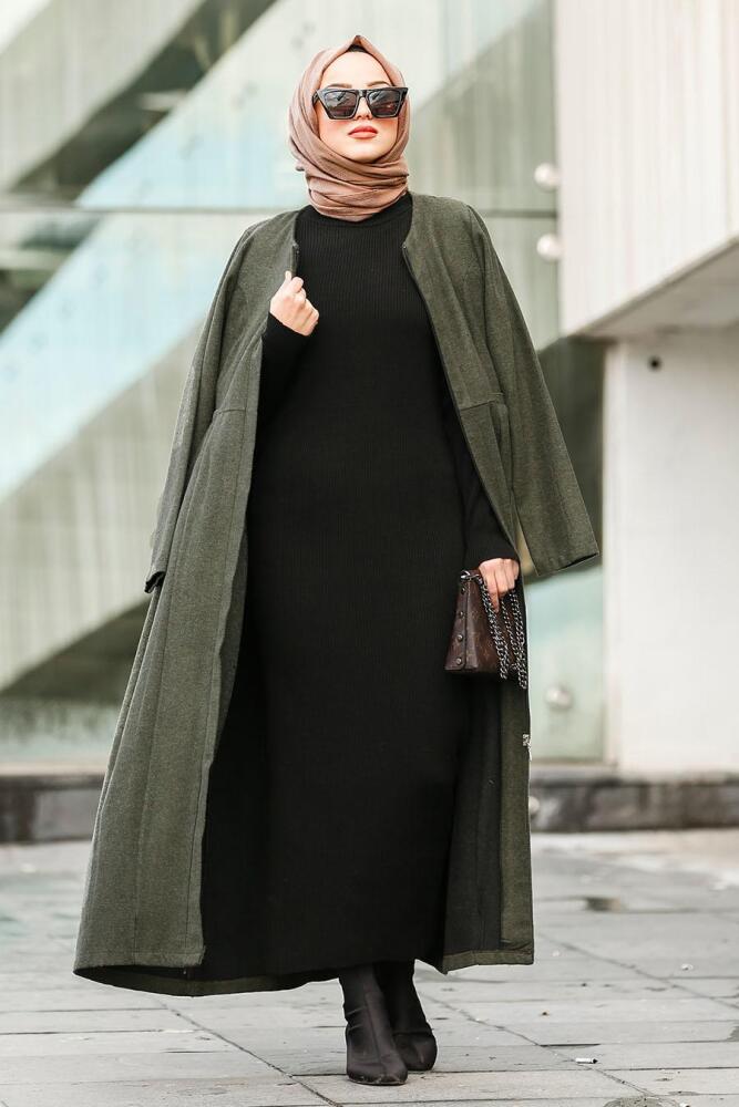 Nayla Collection - Black Hijab Dress 2101S - 2