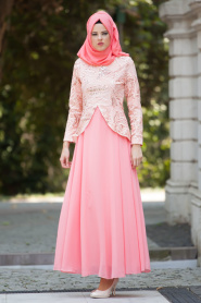 Nayla Collection - Black Hijab Dress 4047SMN - Thumbnail