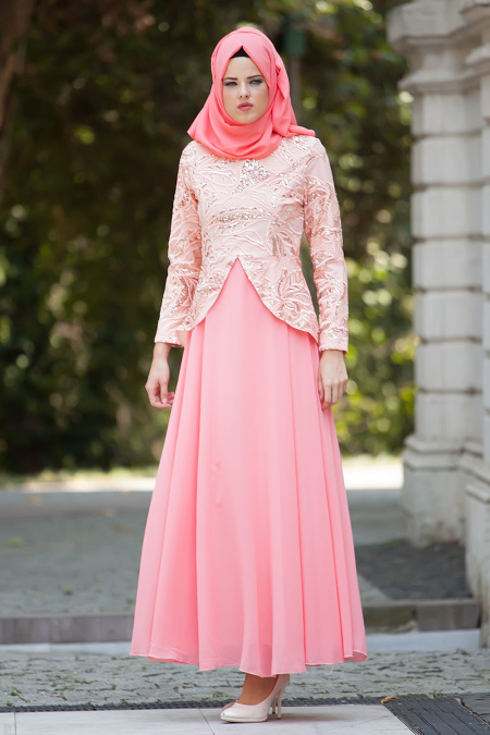 Nayla Collection - Black Hijab Dress 4047SMN