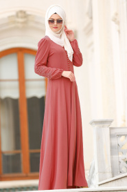 Nayla Collection - Black Hijab Dress 42140GK - Thumbnail