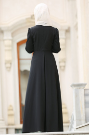Nayla Collection - Black Hijab Dress 42140S - Thumbnail