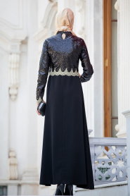 Nayla Collection - Black Hijab Dress 5269S - Thumbnail