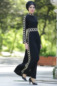 Nayla Collection - Black Hijab Dress 5278S - Thumbnail