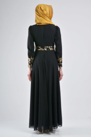 Nayla Collection - Black Hijab Dress 7000S - Thumbnail