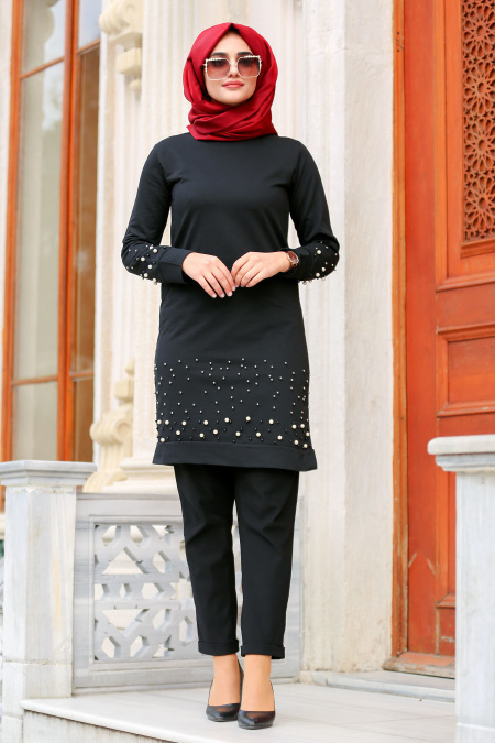 Nayla Collection - Black Hijab Dress 75900S