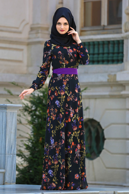 Nayla Collection - Black Hijab Dress 76931S