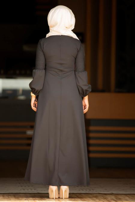 Nayla Collection - Black Hijab Dress 79260S - 4