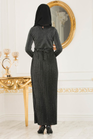 Nayla Collection - Black Hijab Dress 8244S - Thumbnail