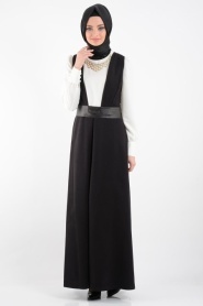 Nayla Collection - Black Hijab Gilet 4130S - Thumbnail