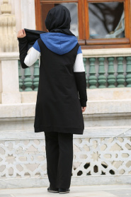 Nayla Collection - Black Hijab Sport Suit 8037S - Thumbnail