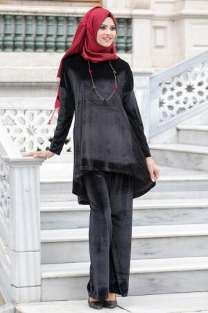 Nayla Collection - Black Hijab Suit 405S - 1