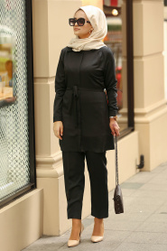 Nayla Collection - Black Hijab Suit 53960S - Thumbnail