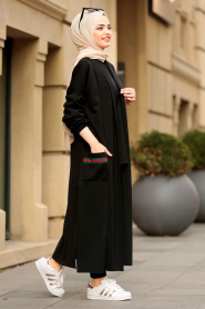 Nayla Collection - Black Hijab Suit 7003S - Thumbnail