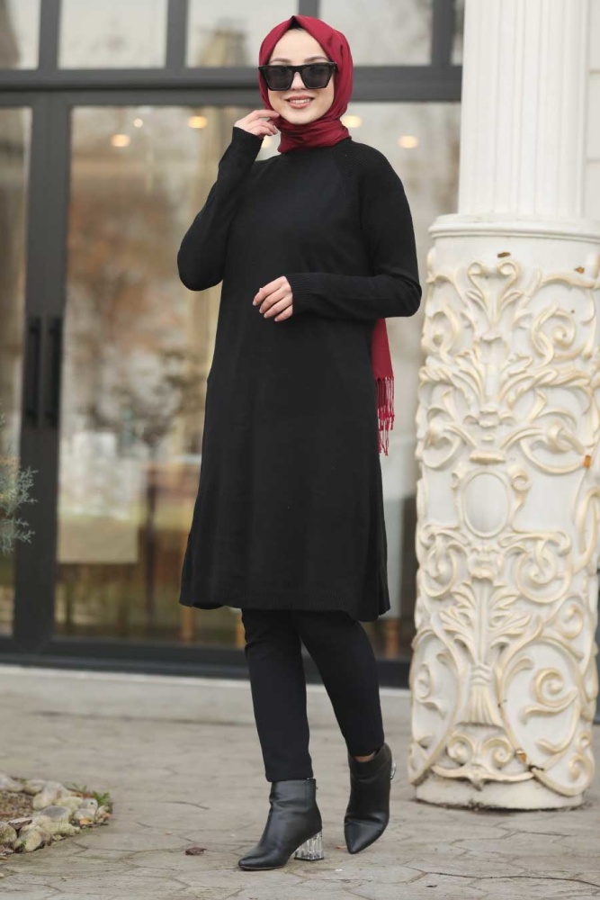 Nayla Collection - Black Hijab Tunic 20120S - 1