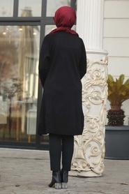 Nayla Collection - Black Hijab Tunic 20120S - Thumbnail