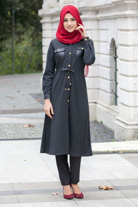 Nayla Collection - Black Hijab Tunic 5167-01S