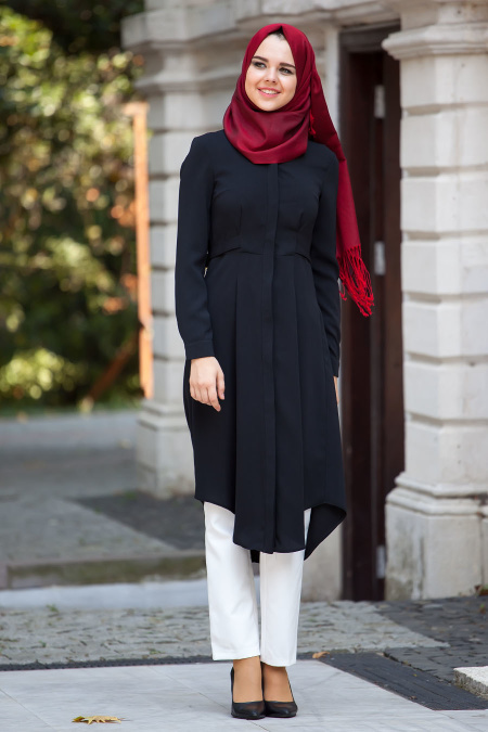 Nayla Collection - Black Hijab Tunic 837S