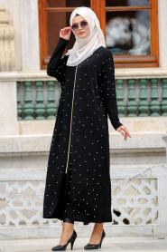 Nayla Collection - Black Turkish Hijab 73080S - Thumbnail