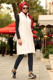 Nayla Collection - Blanc Gilet Gonflable 5001B - Thumbnail