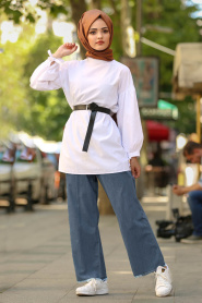 Nayla Collection - Bleu Marin- Hijab Pantalon 7138L - Thumbnail