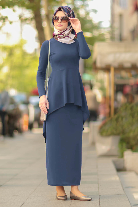 Nayla Collection - Blue Hijab Suit 10280M