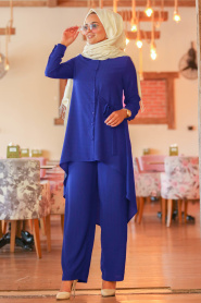 Nayla Collection - Blue Royal Combination Hijab 5044SX - Thumbnail