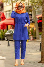Nayla Collection - Blue Royal Combination Hijab 53960SX - Thumbnail