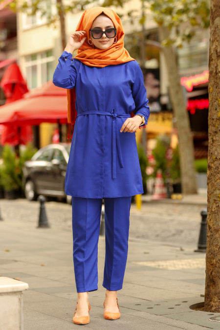 Nayla Collection - Blue Royal Combination Hijab 53960SX