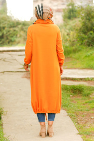 Nayla Collection - Boğazlı Hardal Tesettür Elbise 2471HR - Thumbnail