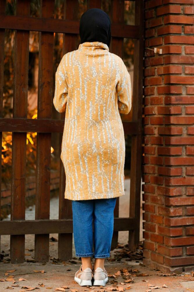 Nayla Collection - Boğazlı Hardal Tesettür Tunik 5414HR - 3