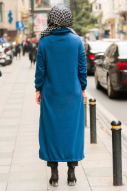 Nayla Collection - Boğazlı İndigo Mavisi Tesettür Elbise 2471IM - Thumbnail