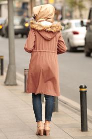 Nayla Collection - Brown Hijab Coat 994KH - Thumbnail