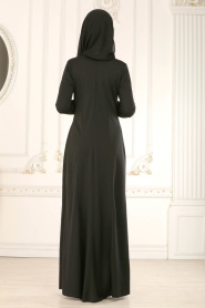 Nayla Collection - Cherry / Black Hijab Dress 12009VSN - Thumbnail