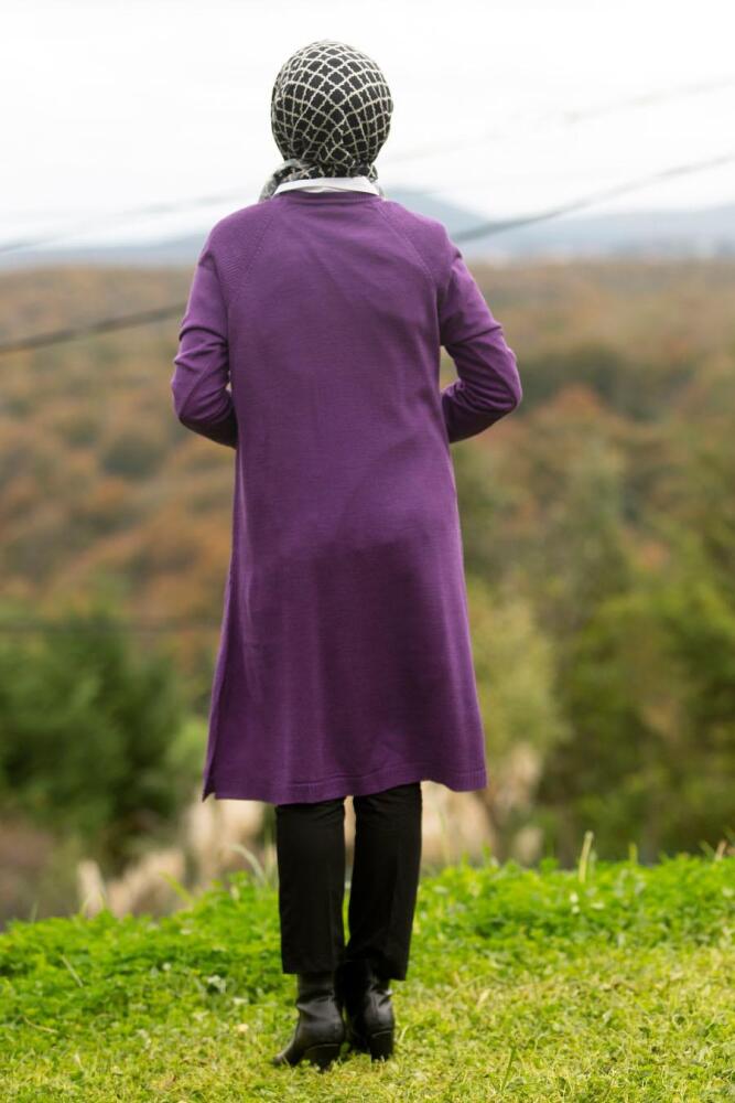 Nayla Collection - Dark Purple Hijab Tunic 20120MU - 2
