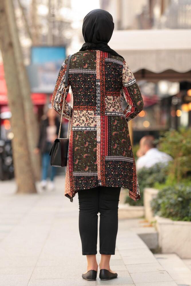 Nayla Collection - Desenli Tesettür Tunik 40454DSN - 2