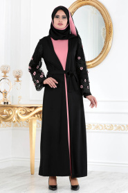 Nayla Collection - Dusty Rose Hijab Suit Abaya 100347GK - Thumbnail