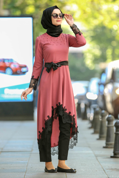 Nayla Collection - Dusty Rose Hijab Tunic 40490gk