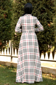 Nayla Collection - Ecru Hijab Dress 8442E - Thumbnail