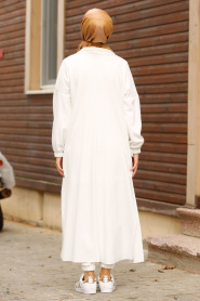 Nayla Collection - Ecru Hijab Suit 7003E - Thumbnail