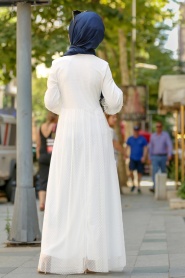 Nayla Collection - Ecru Robe Hijab 100421E - Thumbnail