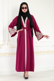 Nayla Collection - Fuchsia Hijab Abaya 4756F - Thumbnail