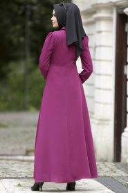 Nayla Collection - Fuchsia Hijab Dress 4014F - Thumbnail