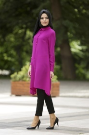 Nayla Collection - Fuchsia Hijab Tunic 1040F - Thumbnail