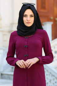 Nayla Collection - Fuchsia Hijab Tunic 7460F - Thumbnail