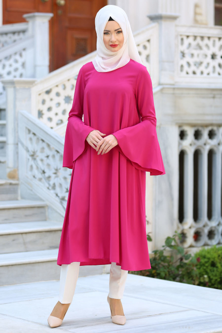 Nayla Collection - Fuchsia Hijab Tunic 838F