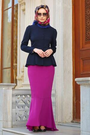 Nayla Collection - Fuchsia Jupe / Chemisier Combination Hijab 4029F - 1